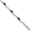 10k White Gold Diamond and Sapphire Bracelet