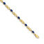 10k Diamond and Oval Sapphire Bracelet