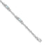 Diamond & Aquamarine Bracelet in 14K White Gold (0.01 ct. tw.) - Sophia Jewelers