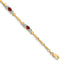Diamond & Garnet Bracelet in 14K Yellow Gold (0.01 ct. tw.) - Sophia Jewelers