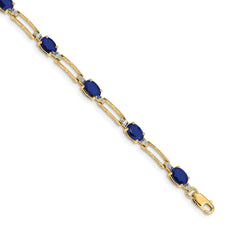 10k Diamond and Sapphire Bracelet