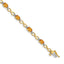 Citrine Diamond Infinity Bracelet in 10K Yellow Gold, 4mm (0.03 ct. tw.), 7 Inch - Sophia Jewelers