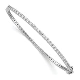 14k White Gold 2 1/2 carat Lab Grown Diamond VS/SI+ G+ Eternity Bangle Bracelet