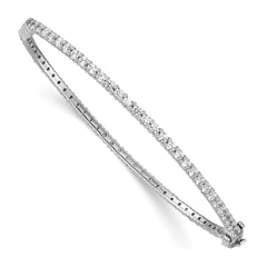 14k White Gold 2 1/2 carat Lab Grown Diamond VS/SI+ G+ Eternity Bangle Bracelet