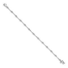 14k White Gold 1/2 carat Lab Grown Diamond VS/SI+ G+ 7 inch Fancy Bracelet