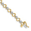 Women's 14K Yellow Gold 1 ct Lab-Grown Diamond Tennis Bracelet