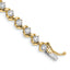14k 2 carat Lab Grown Diamond VS/SI+ G+ 7.25 inch Fancy Tennis Bracelet