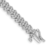 14k White Gold Complete 1 carat Diamond 7 inch Tennis Bracelet