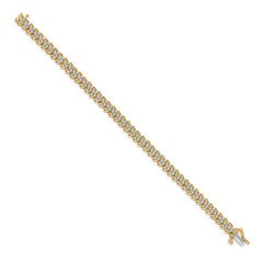14k Complete 1 carat Diamond 7 inch Tennis Bracelet