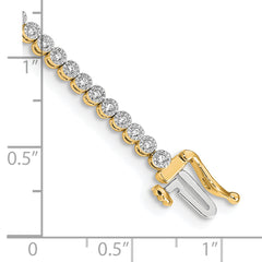 14k Complete 1/2 carat Diamond Illusion Setting 7 inch Tennis Bracelet