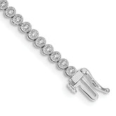 10k White Gold Diamond Tennis Bracelet