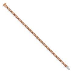 14k Rose Gold Complete 2 carat Round Diamond 7 inch Tennis Bracelet