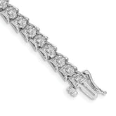 14k White Gold 5/8 carat Lab Grown Diamond VS/SI+ G+ 7.5 inch Fancy Bracelet