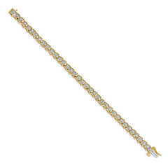 14k Complete 5/8 carat Diamond Illusion Setting 7 inch Tennis Bracelet