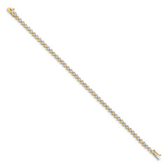 14k Complete 1 carat Diamond Illusion Setting 7 inch Tennis Bracelet