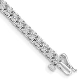 10k White Gold Illusion Setting Diamond Bracelet