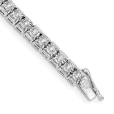 14k White Gold Complete 2 carat Diamond Illusion Setting 7.25 inch Tennis Bracelet