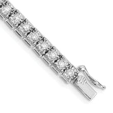 14k White Gold Complete 3 carat Diamond Illusion Setting 7.25 inch Tennis Bracelet