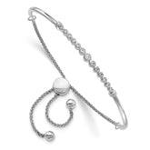 14k White Gold 1/5 carat Lab Grown Diamond VS/SI+ G+ Complete Adjustable Bolo Bracelet
