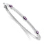 Marquise Amethyst Three-Stone Bangle Bracelet in 10K White Gold, 7 Inch - Sophia Jewelers