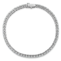 14k White Gold 5 carat Lab Grown Diamond VS+ F+ Complete Tennis Bracelet