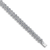 14k White Gold 5 carat Lab Grown Diamond VS+ F+ Complete Tennis Bracelet