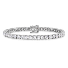 14k White Gold 10 carat Lab Grown Diamond VS/SI+ G+ Round Tennis Bracelet