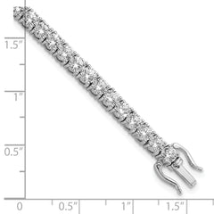 14k White Gold 10 carat Lab Grown Diamond VS/SI+ G+ Round Tennis Bracelet