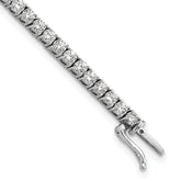 14k 4 3/8 carat Lab Grown Diamond VS/SI+ G+ 7.5 inch Tennis Bracelet