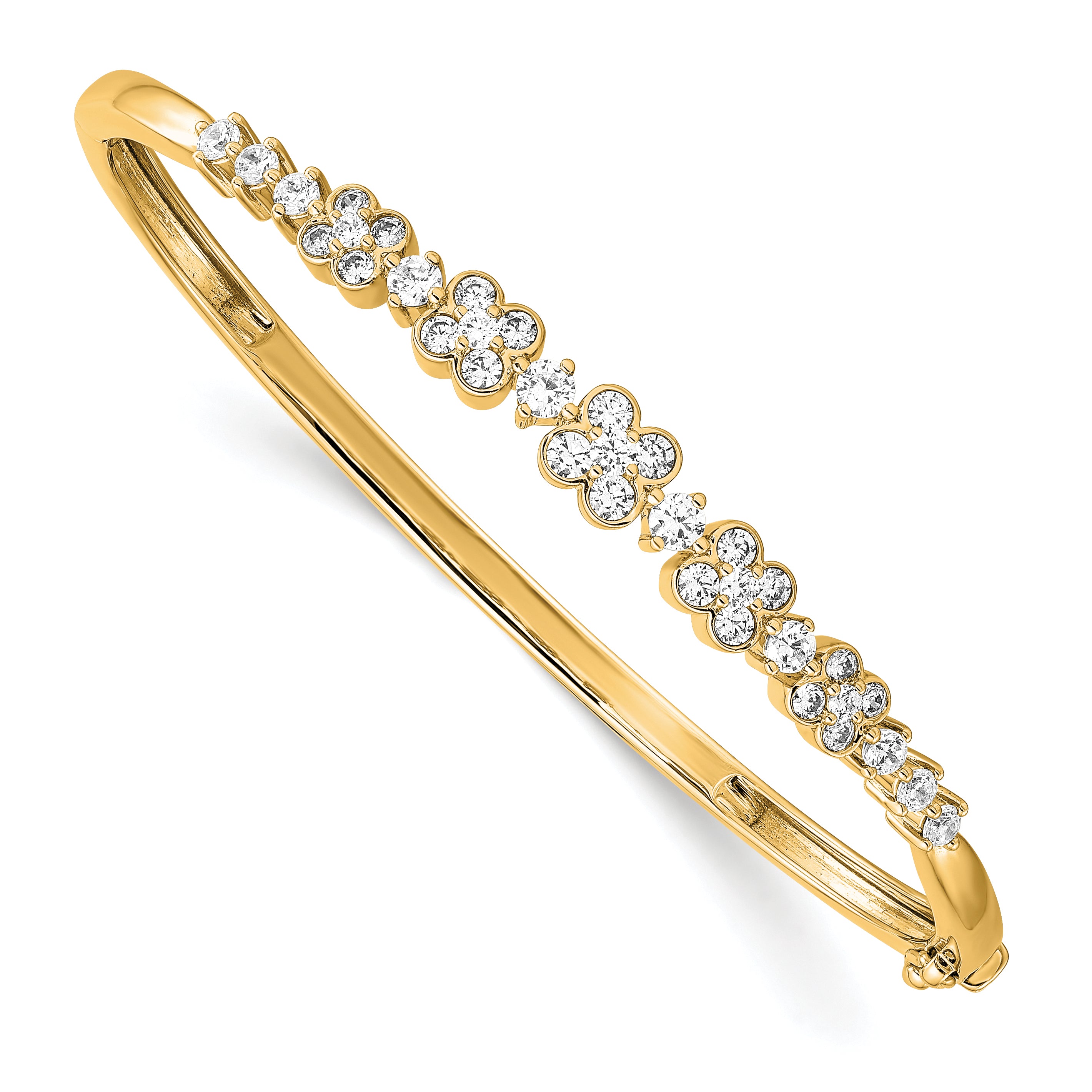 14K Lab Grown Diamond VS/SI FGH Bangle Bracelet