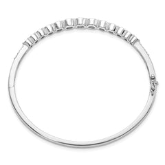 14k White Gold 1 1/2 carat Lab Grown Diamond VS/SI+ G+ Complete Bangle Bracelet
