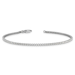 14k White Gold 1 1/3 carat Lab Grown Diamond VS/SI+ G+ Round Tennis Bracelet