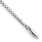 14k White Gold 1 1/3 carat Lab Grown Diamond VS/SI+ G+ Round Tennis Bracelet