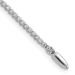 14k White Gold 1 1/3 carat Lab Grown Diamond VS/SI+ G+ Round Tennis Bracelet
