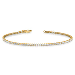 14k 1 1/3 carat Lab Grown Diamond VS/SI+ G+ 7 inch Tennis Bracelet