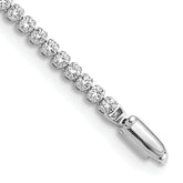 14k White Gold 2 1/8 carat Lab Grown Diamond VS/SI+ G+ Round Tennis Bracelet