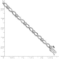 14k White Gold 1/2 carat Lab Grown Diamond VS/SI+ G+ 7.25 inch Infinity Bracelet