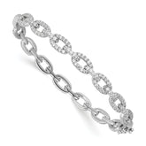 True Origin 14K White Gold 2 1/6 carat Lab Grown Diamond VS+ F+ 7 in Complete Link Bracelet