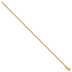14K 9 inch 1.5mm Box with Lobster Clasp Anklet