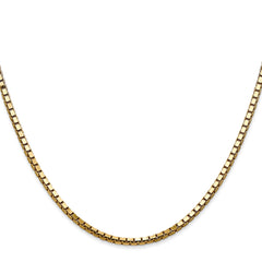 14K 30 inch 2.5mm Box with Lobster Clasp Chain