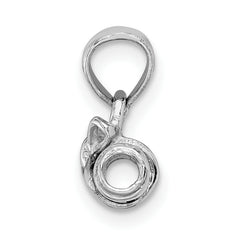 14K White Gold 3-D DIPLOMA Rolled Up Charm