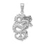 Dragon Charm in 14K White Gold, 27mm - Sophia Jewelers