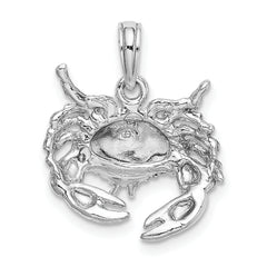 14K White Gold Stone Crab Charm