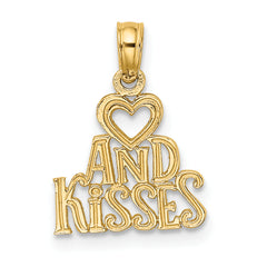 14k HEART AND KISSES Charm