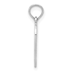 14k White Gold 50 in Heart Cut-out Pendant