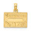 #1 Teacher Charm in 14K Yellow Gold with Engravable Area, 11mm - Sophia Jewelers