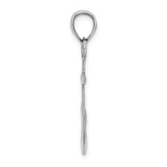 14K White Gold Polished 3-D Anchor Charm