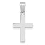 14k White Gold Polished Cross Charm
