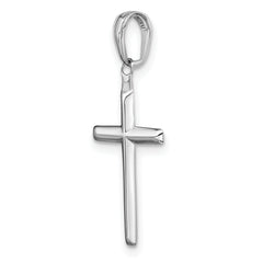 14k White Gold Reversible Latin Cross Pendant
