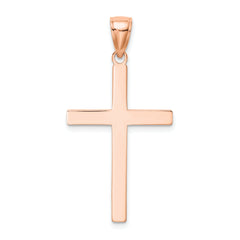 14K Rose Gold Stick Cross Pendant
